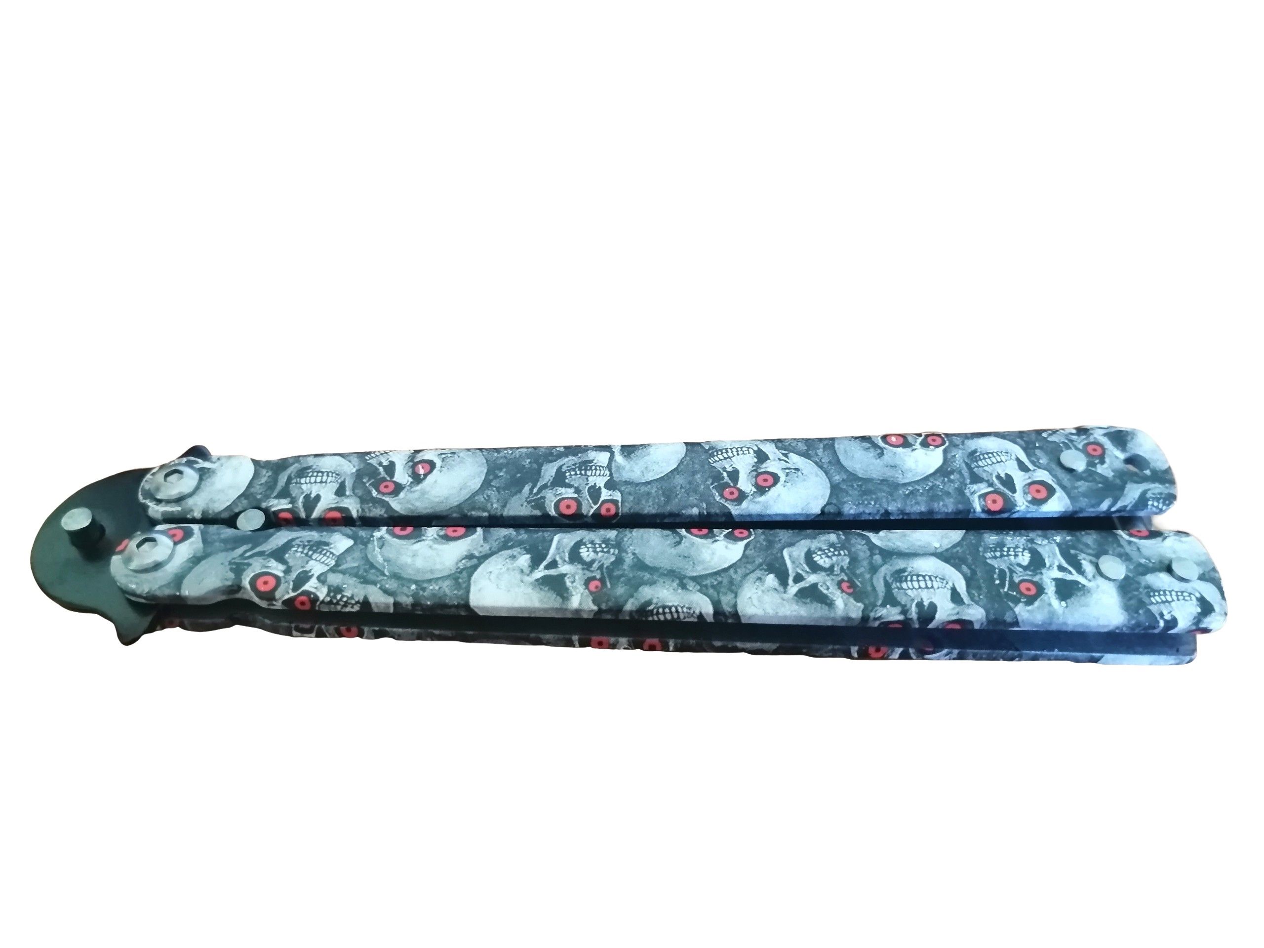Briceag fluture, Happy Skulls, pentru antrenament, 22 cm
