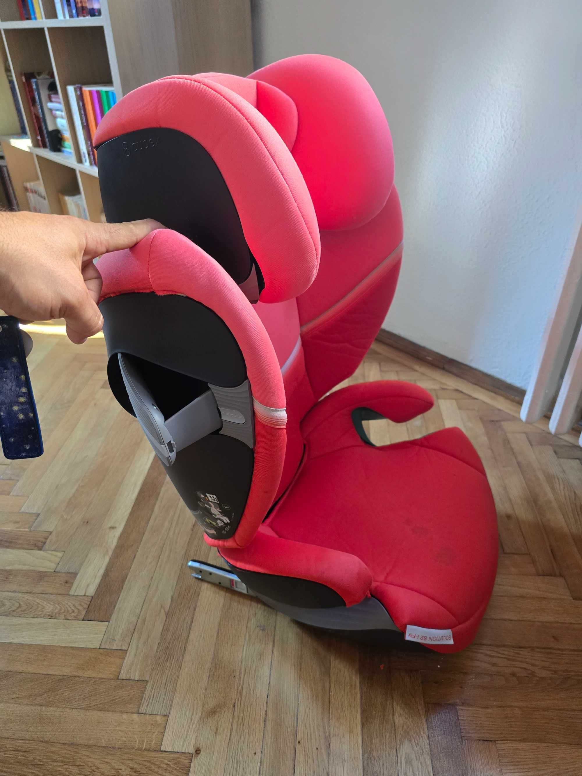 Scaun isofix Cybex Solution S2 I-fix - Culoare Corai, ca nou