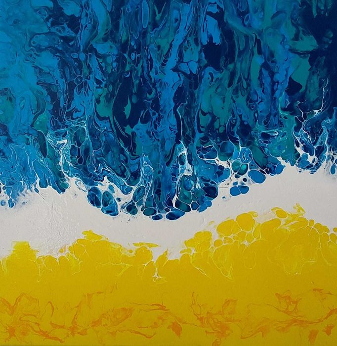 "Dor de mare" Pictura abstracta. Tablou
