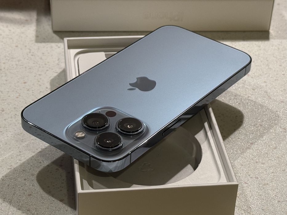 iPhone 13 Pro 128GB Sierra Blue – Перфектен, 100% Батерия!