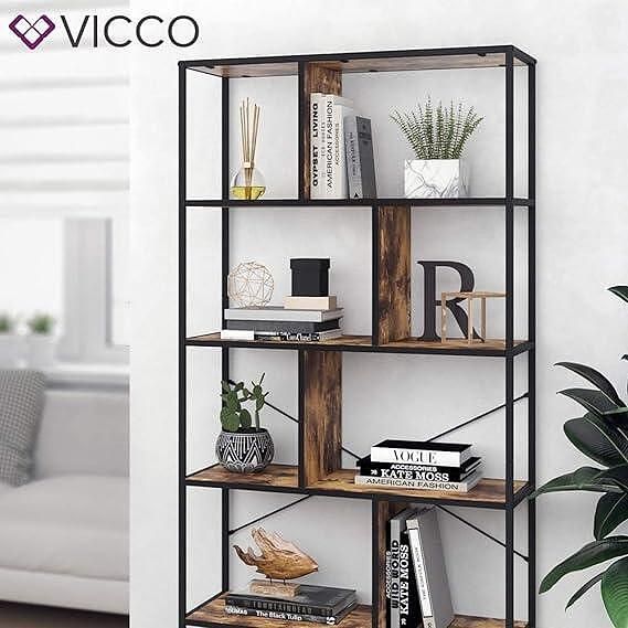 Стенен рафт  vicco loft fyrk bookshelf,