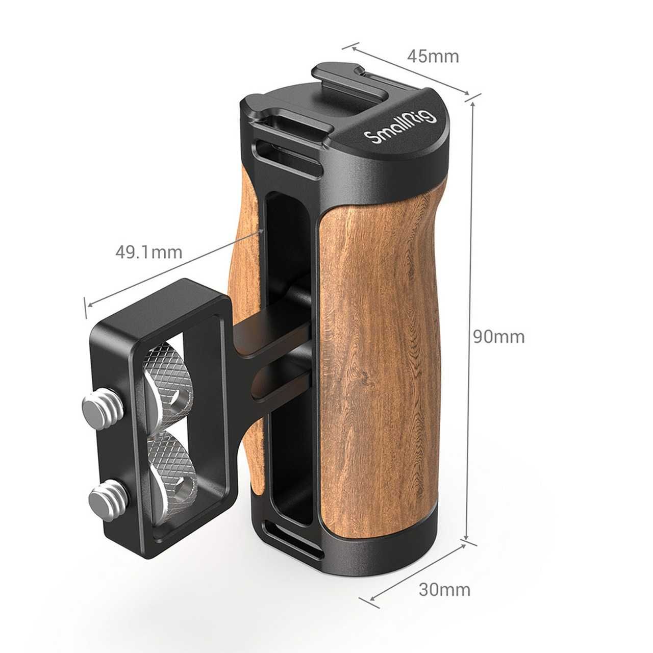 SmallRig Wooden Mini Side Handle (1/4-20 Screws) 2913