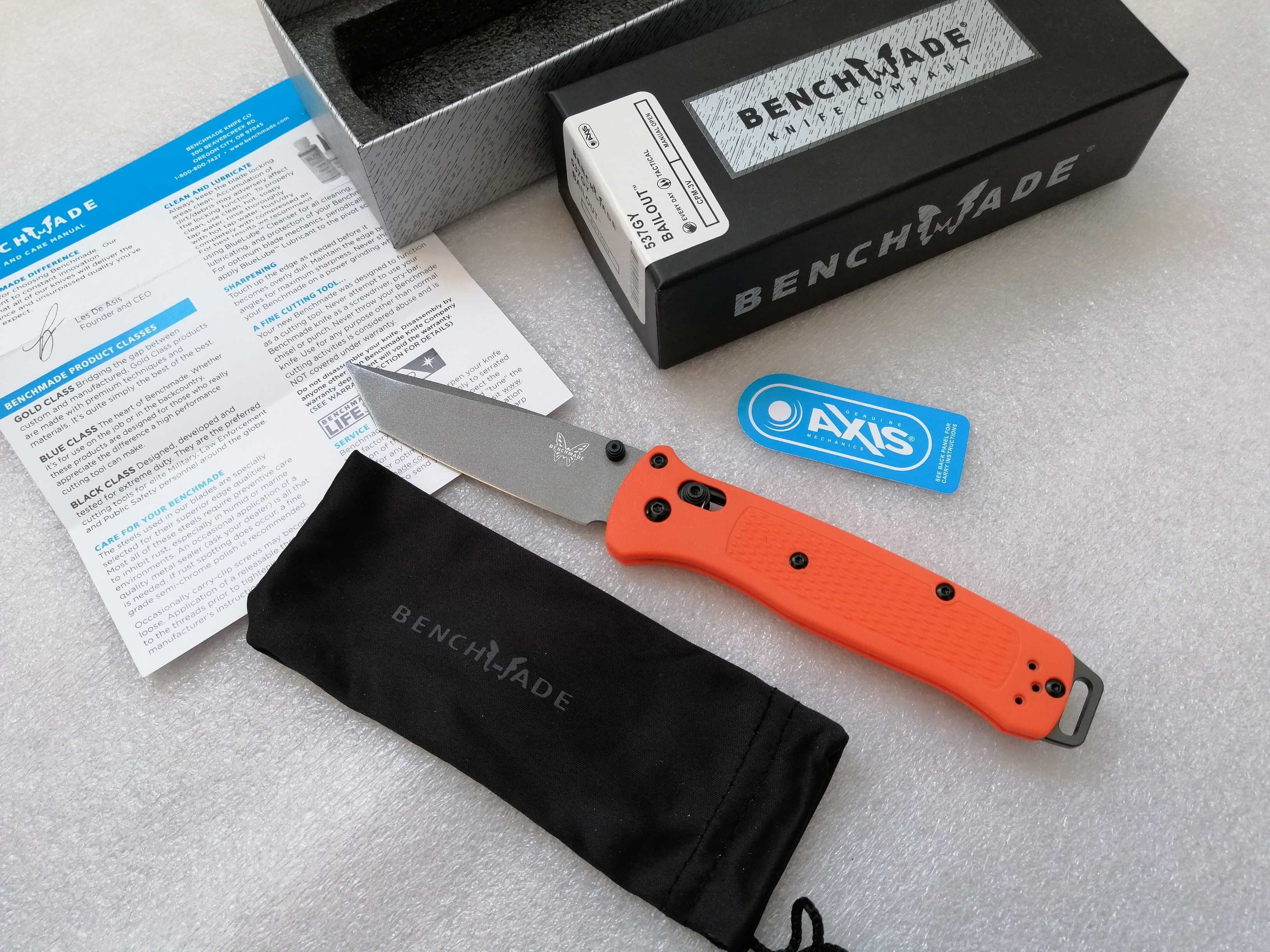 Benchmade Bailout Axis Cutit Briceag Drumetie Vanatoare pescuit