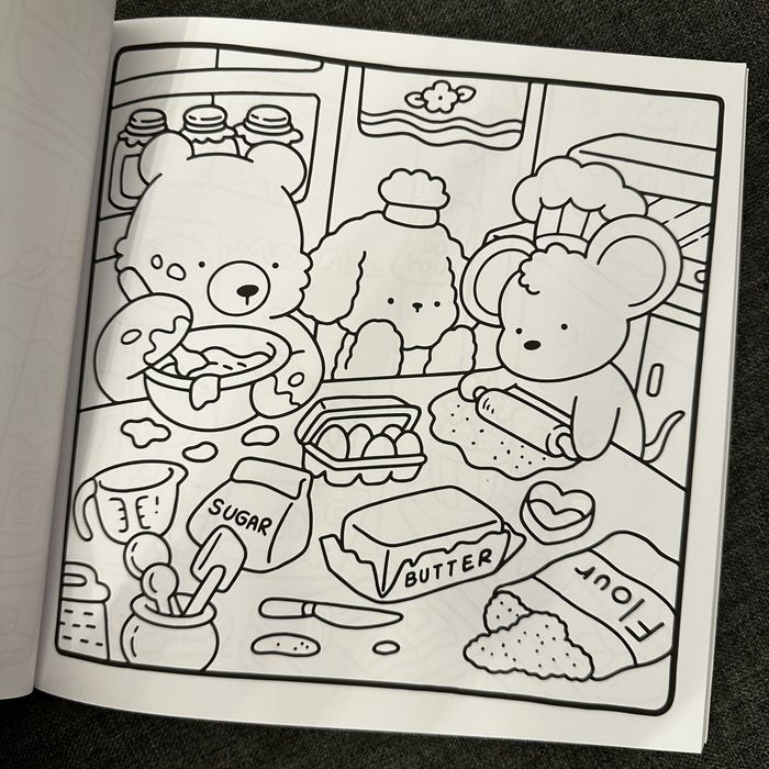 Carte de colorat Cozy Friends de la Coco Wyo