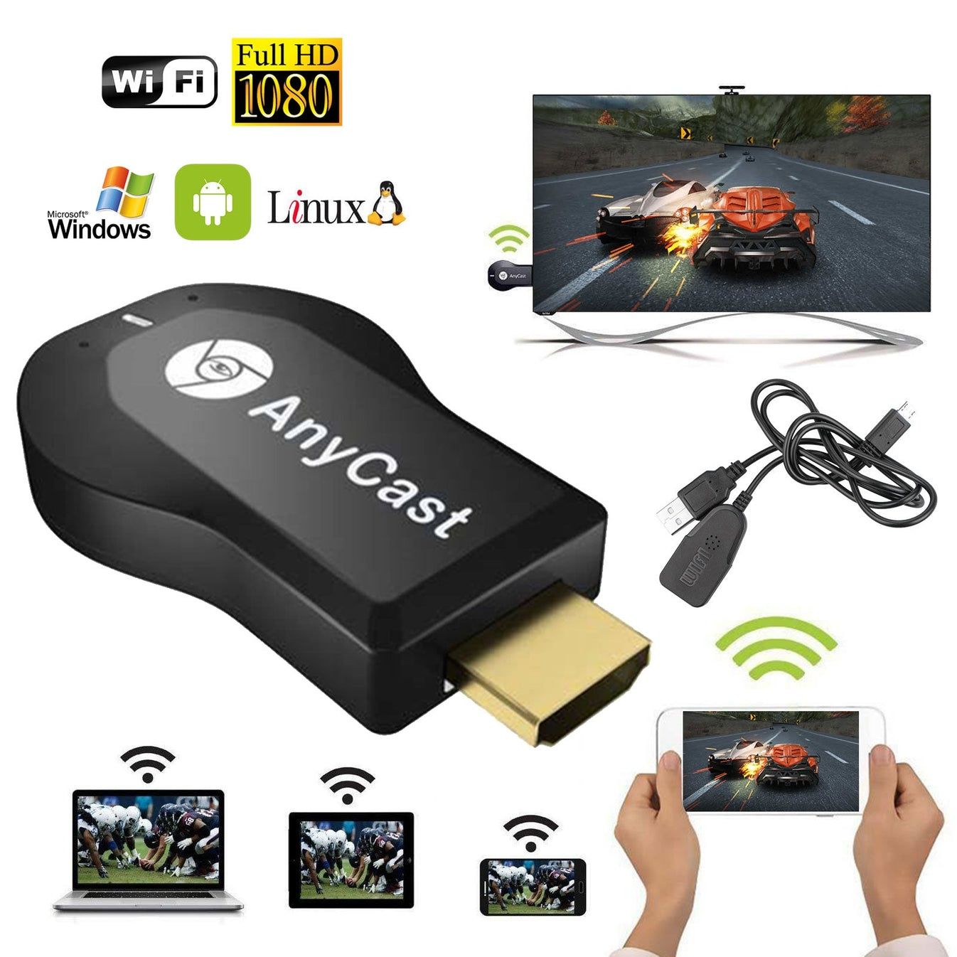 Vand:Accesoriu multimedia, redare pe TV, Bluetooth, Anycast M2 Plus,