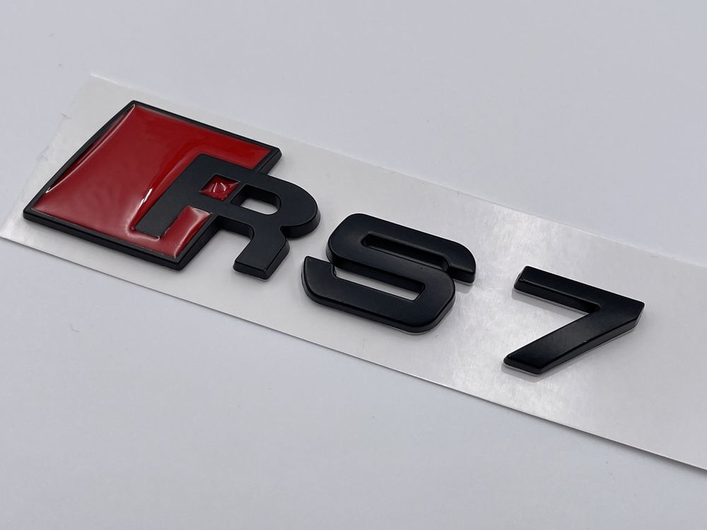 Emblema Audi RS7 spate negru metal