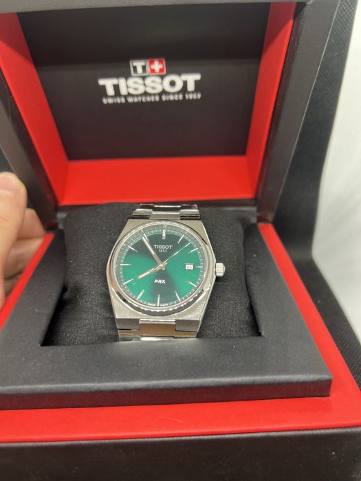 Tissot prx зеленный и голд