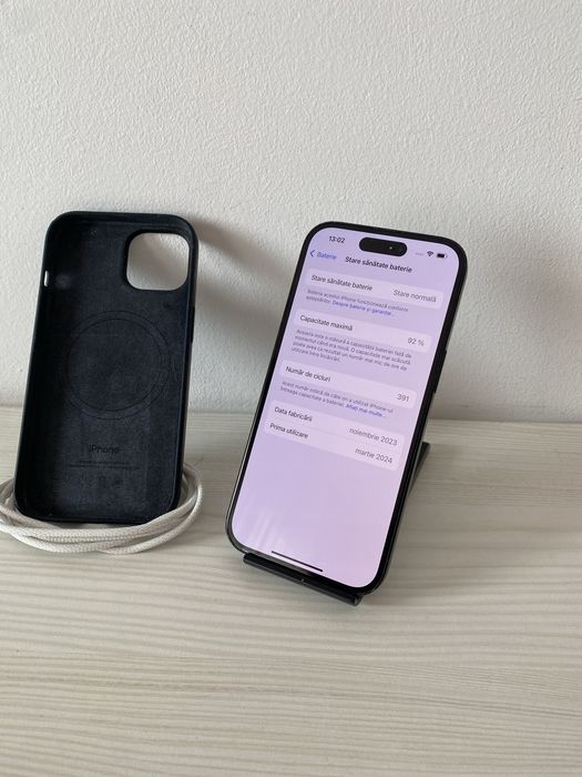 Iphone 15 Black 128Gb , 92% Baterie , Liber de retea !!
