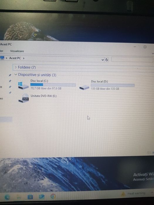 Leptop hp i7 2.13 ghrz 4g rami 250g hdd