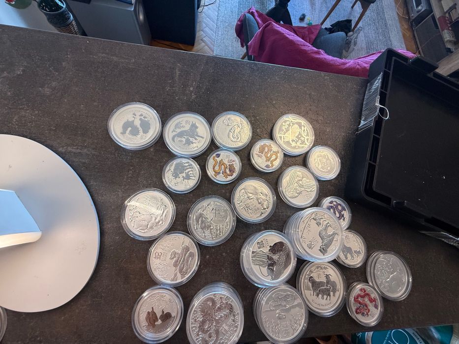 Лунари различни монети 1-1/2oz lunar сребърна монета Лунар