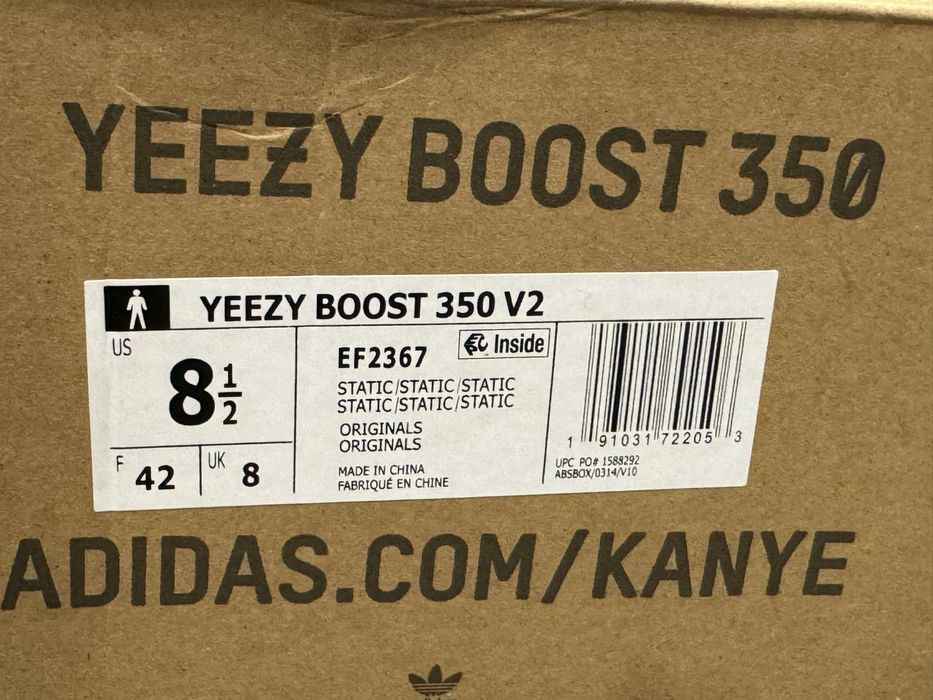 36-46 Yeezy 350 Static Reflective