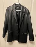 Черно еко кожено сако Zara – XS