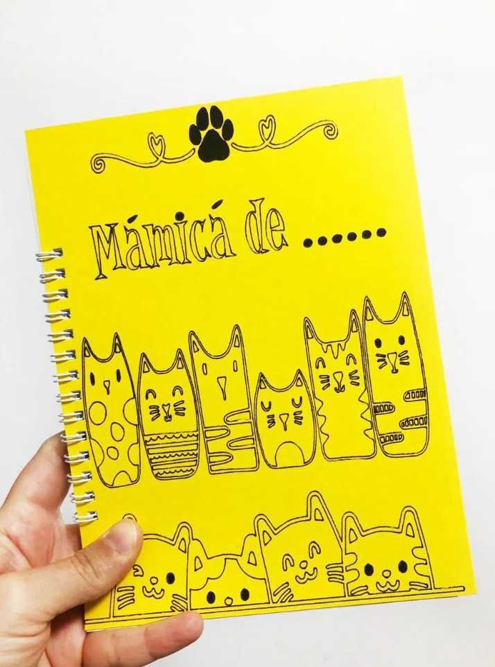 Caiet A5 pentru iubitoarele de pisici