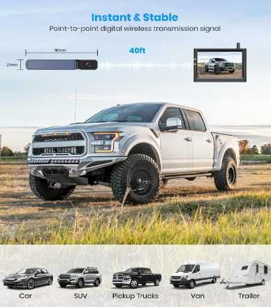 AUTO-VOX комплект соларна камера за заден ход с монитор