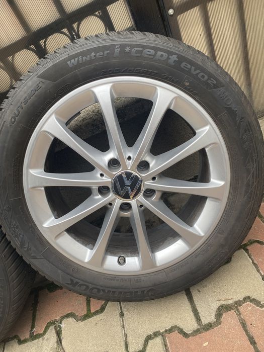 Roti/jante vw passat,eos,sharan 205/55/17 ms si fulg , hankook iarna