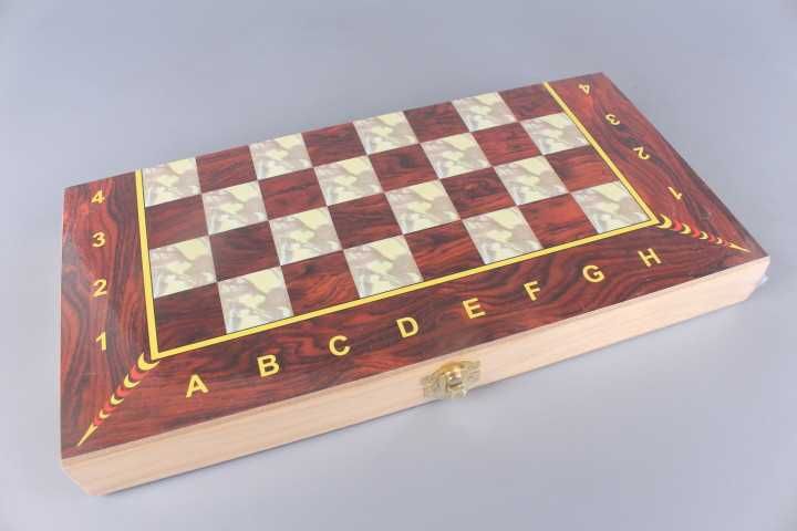 Дъска за шах дъска за табла голяма дървена шахматна дъска 48х48см