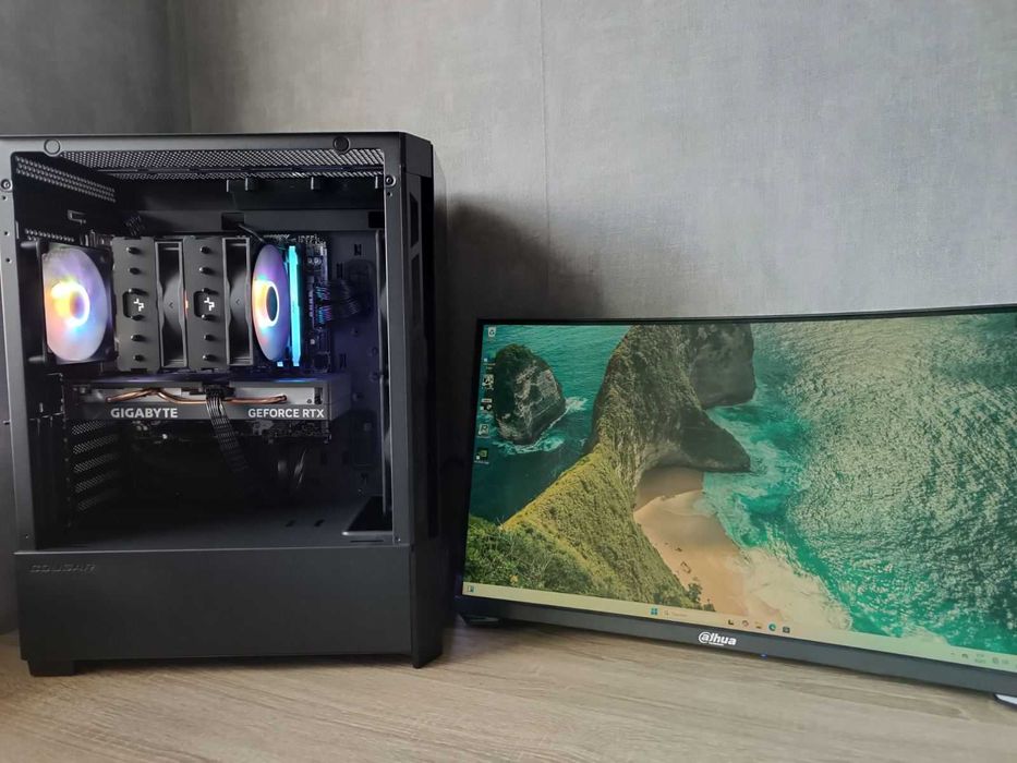 Геймърски Kомпютър GEFORCE RTX 4060, AMD Ryzen 7 5700X3D