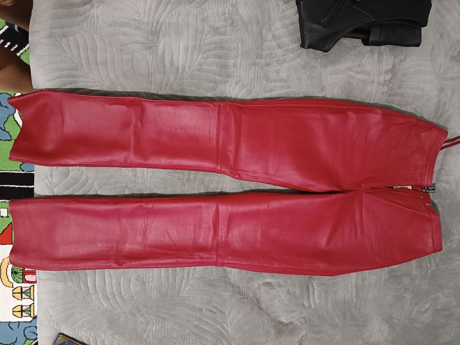 Кожаные брюки, кожаный жилет