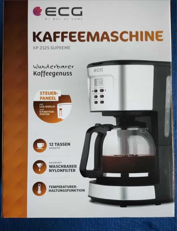 Cafetieră ECG KP 2125 Supreme, NOUĂ, Nedesfăcuta