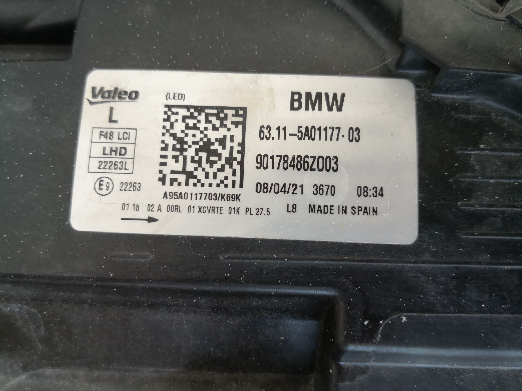 Фар BMW X1 F48 FULL LED LCi ляв/Фар БМВ Х1 Ф48 LED