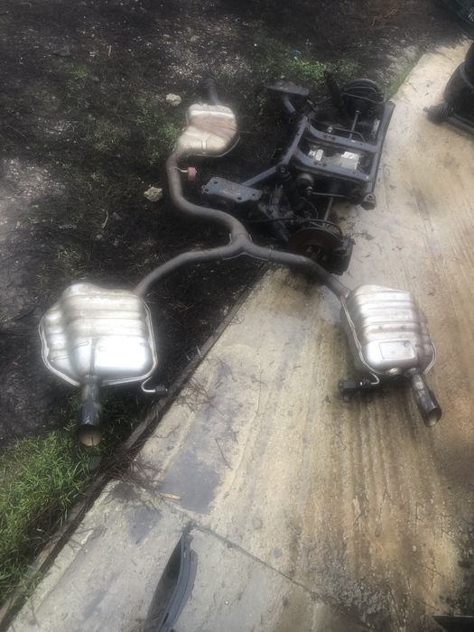 Evacuare dubla stanga drrapta fusta bara spate Vw Passat B6 retrofit