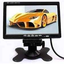 Двуканален монитор за кола, бус, камион с 2 бр. камери в рамка