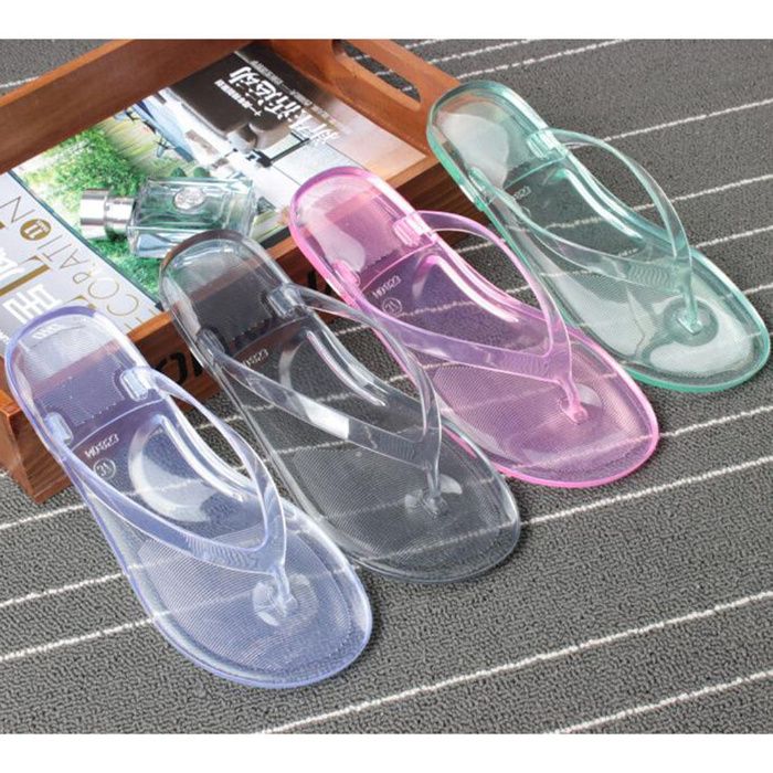 Slapi roz transparenti dama. Size 35. Noi ambalati!