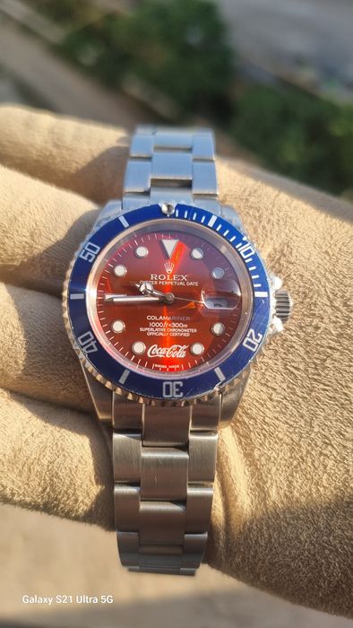 Rolex CocaCola automatic mexanika redkiy varyanti. Oynasi safferdan.
