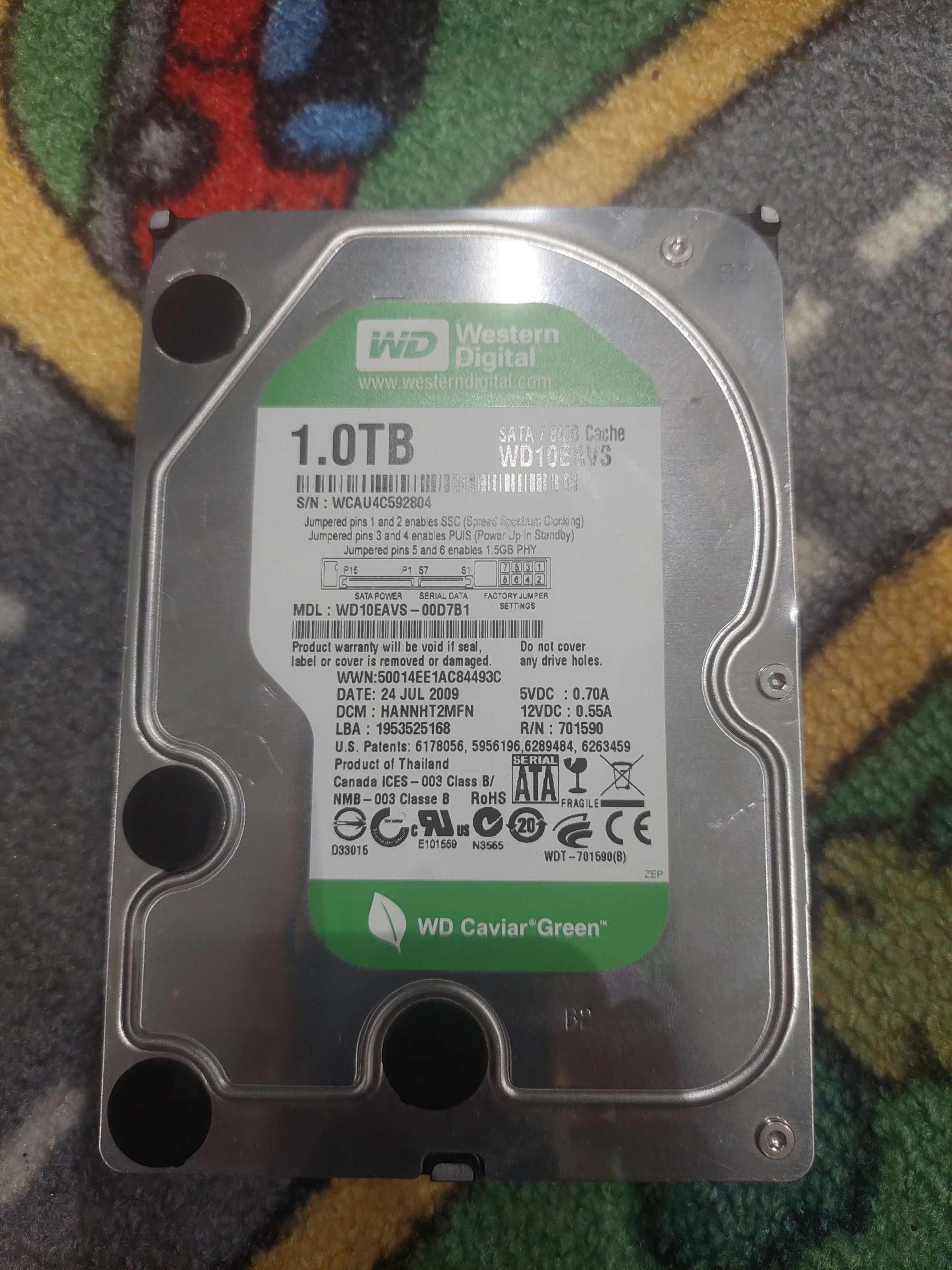 Hard disc 1.0 TB western digital