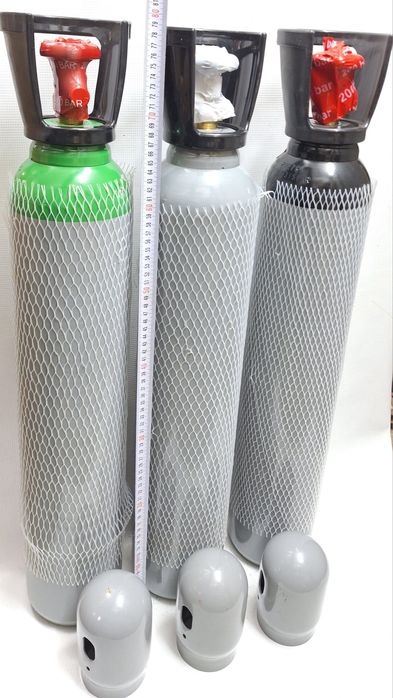 Бутилки газ заредени-1кубик; 1,6кубика; 2кубика-Со2; О2; Азот; Аргон;