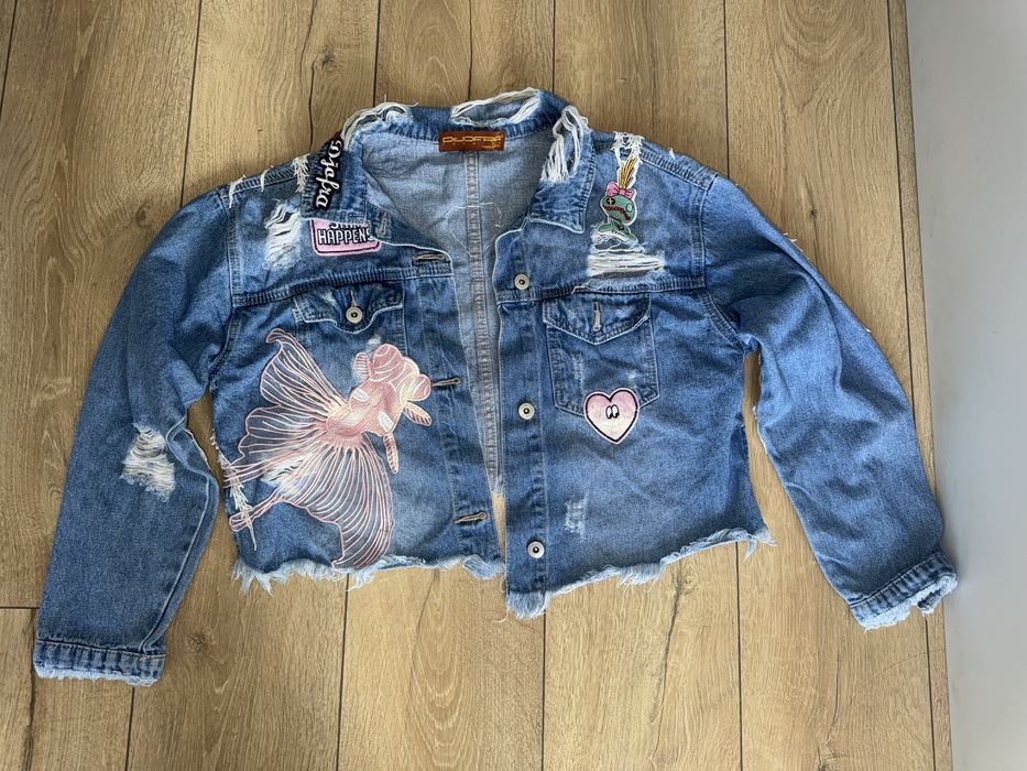 Късо дънково яке Djofra