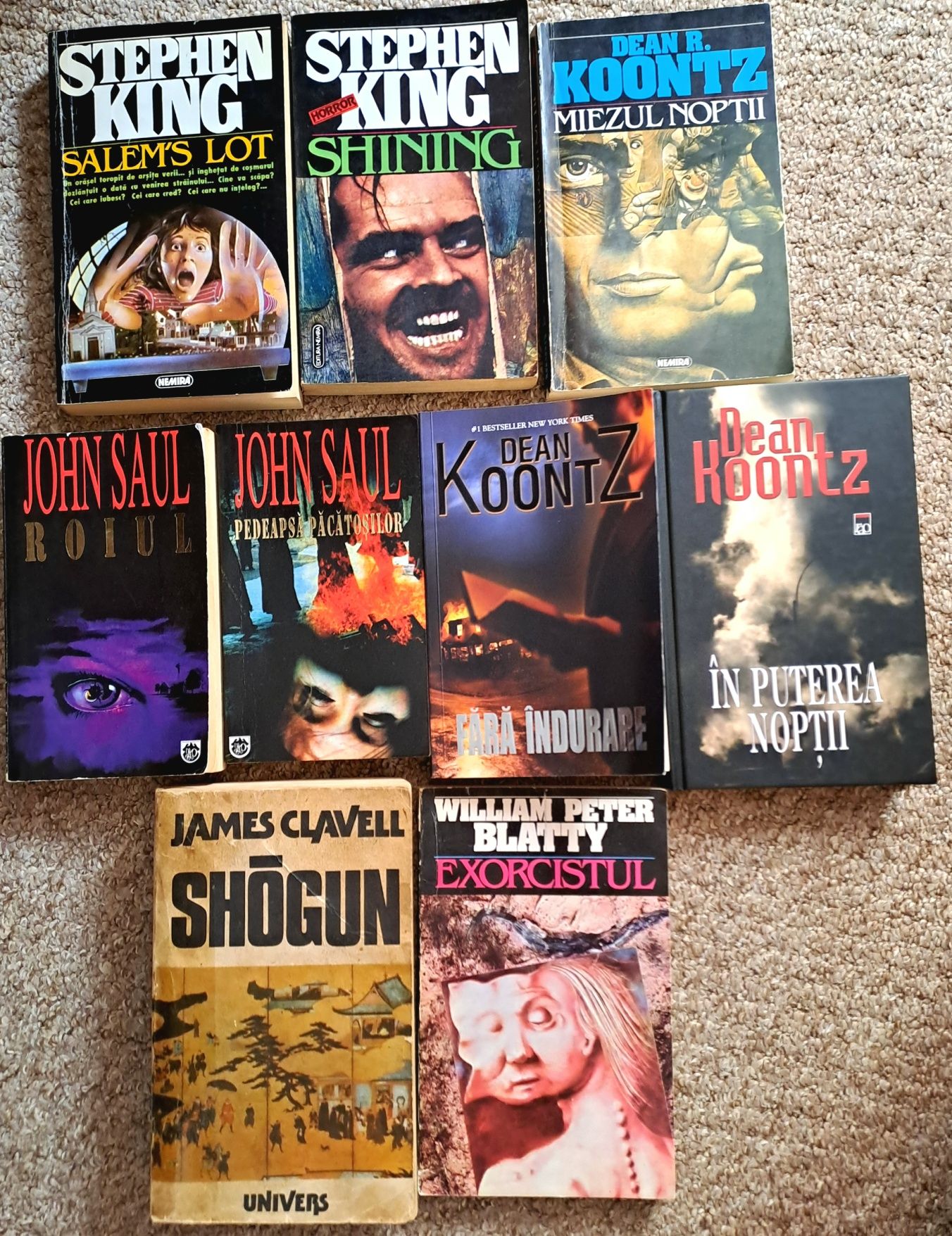 Carti horror thriller Stephen King John Saul dean koontz