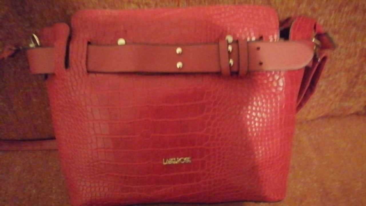 Poseta rosie geanta de umar rosu PU piele ecologica LaBel Rose UK