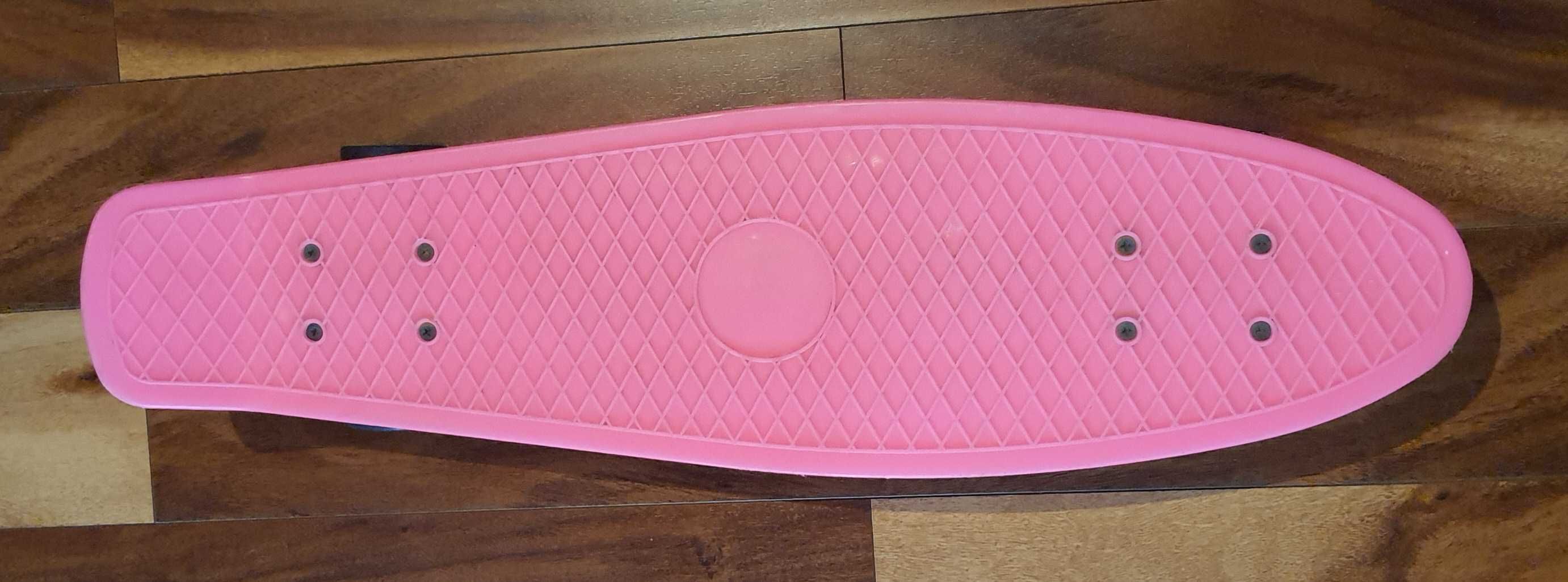 Skateboard roz 68 x 20 cm material ABS rulmenti ABEC 7 sasiu aluminiu