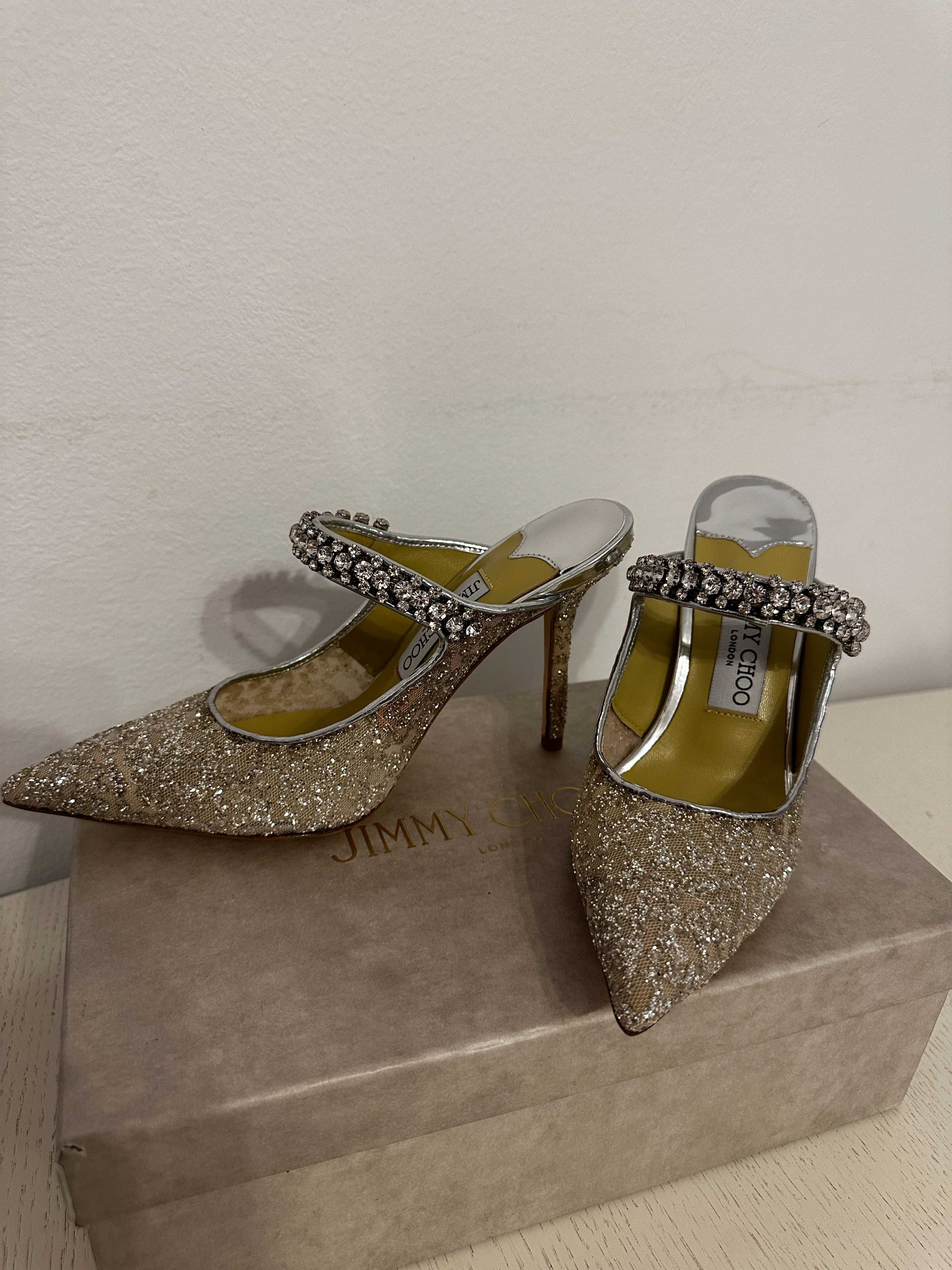 Jimmy Choo Silver Heels Autentice