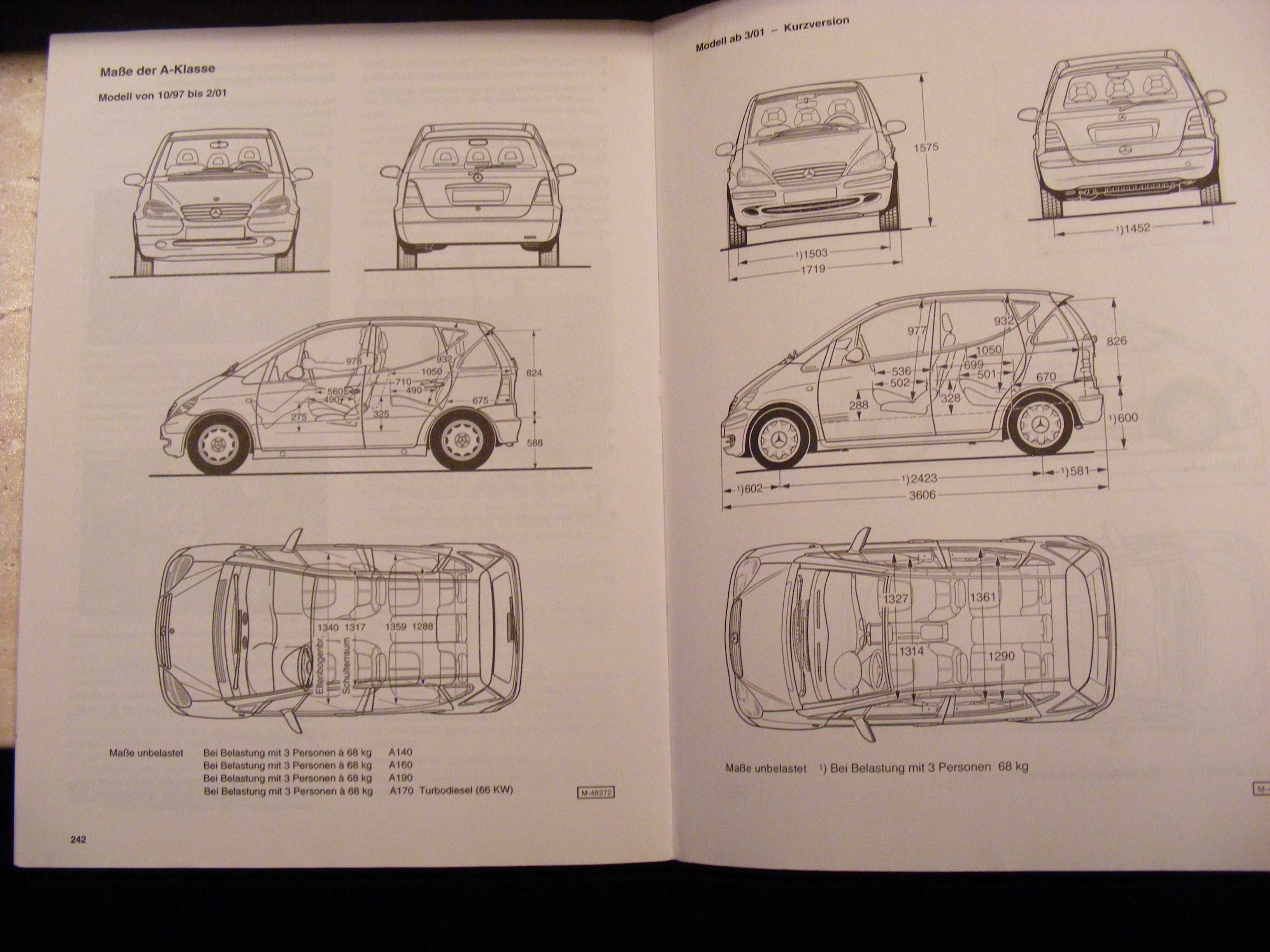 Mercedes A Klasse - manual Service + Mapa de Bord