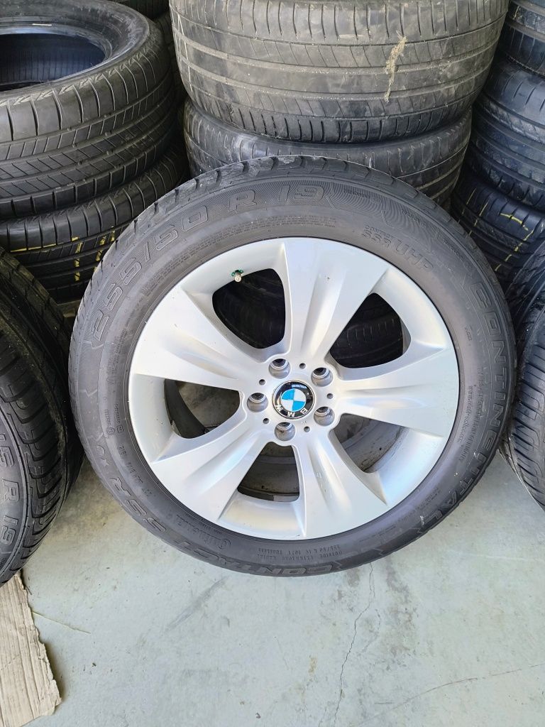 Set jante aliaj de pe BMW X5 R19 5x120 și anvelope vara 285 45 19