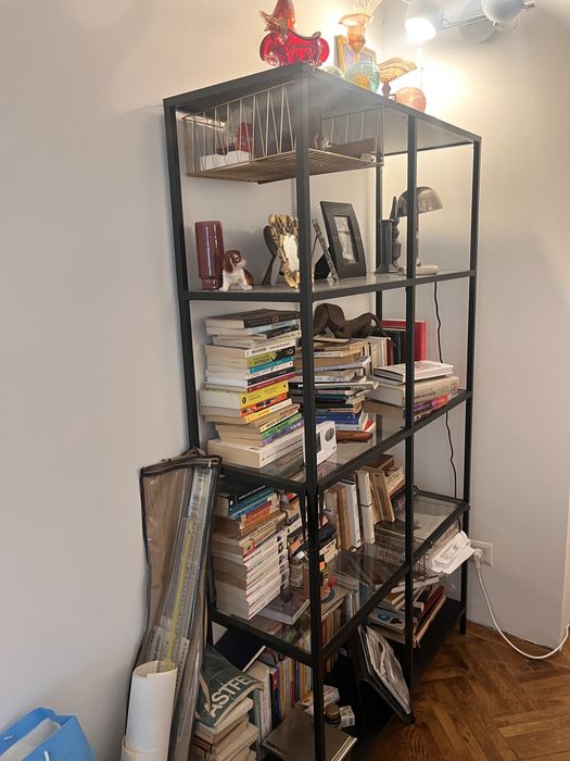 Rafturi/biblioteca metal si sticla
