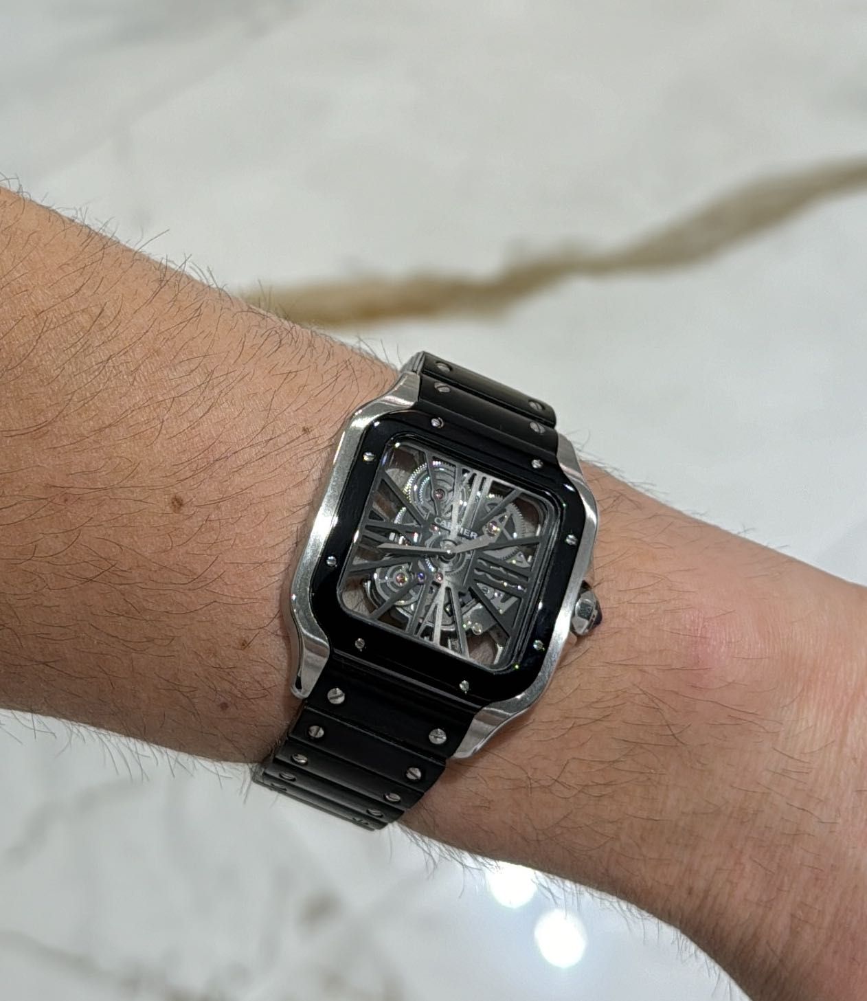 Cartier Skeleton Silver - Black