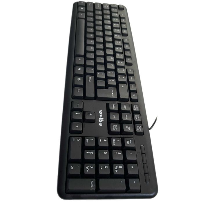 Tastatura office cu fir USB, layout US, design ergonomic