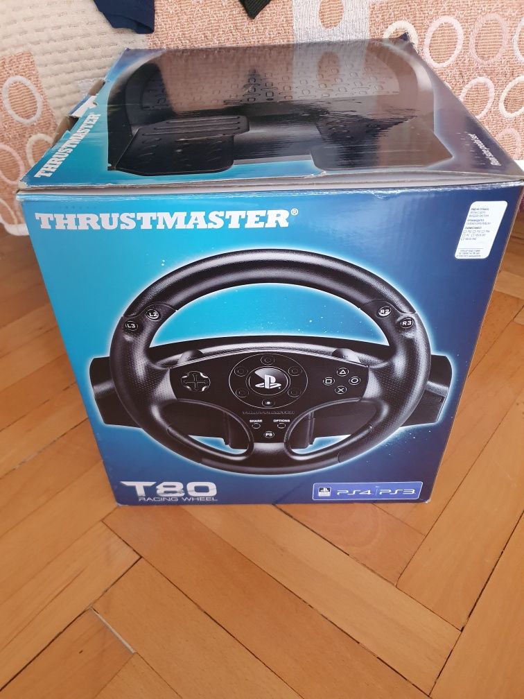 Thrustmaster t80 волан с педали като нов