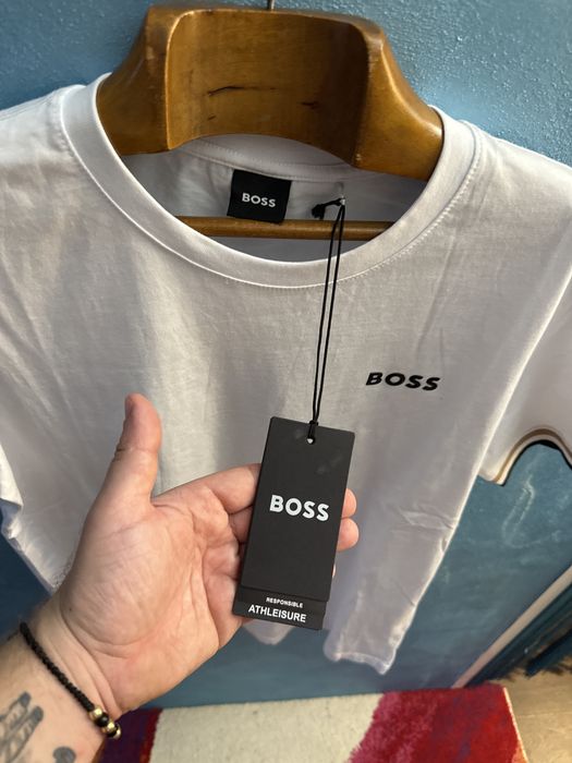 Tricou Boss alb Premium