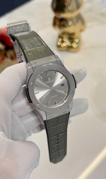 hb classic fusion 42mm сребристо/зелено