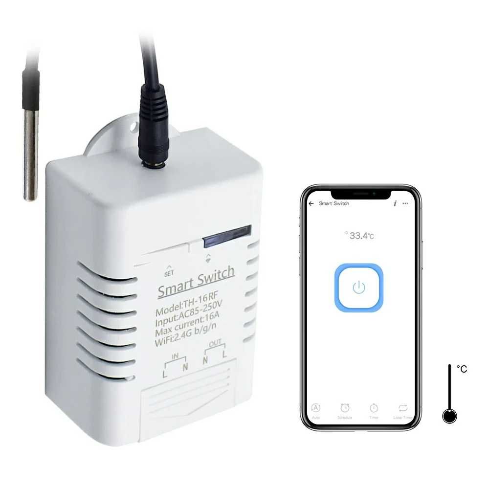 Termostat releu cu senzor de temperatura tuya smart life wifi 220V 16A