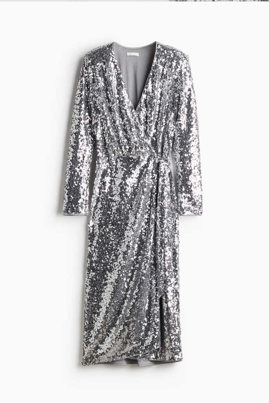 Новое платье-халат с пайетками H&M, размер XL (52/56)