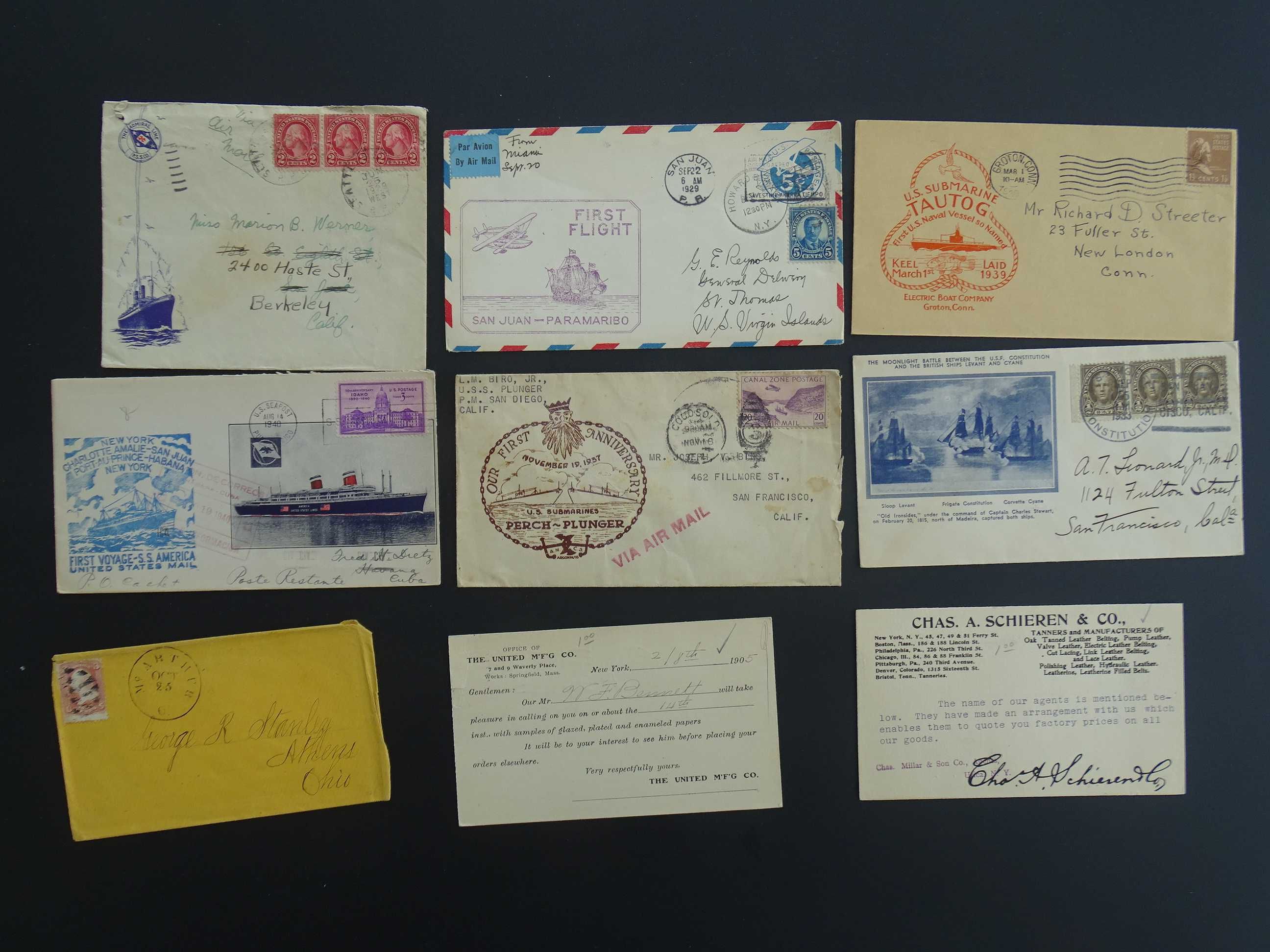 USA/SUA 1900-1945 , 30 plicuri si Carti Postale circulate (Lot 4001)