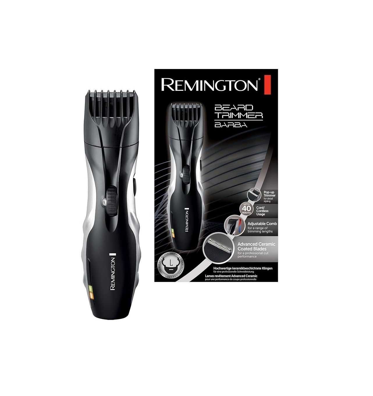 Тример за брада Remington MB320C, Акумулатор, 9 степени