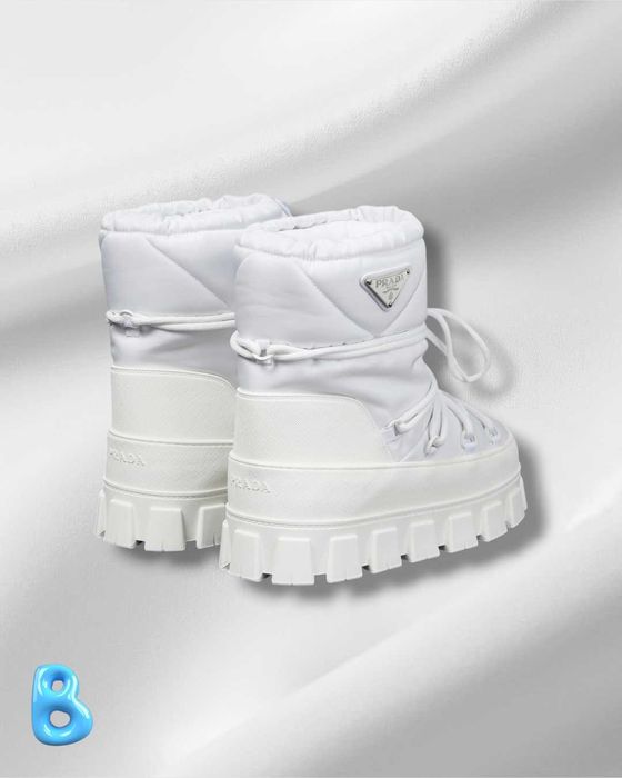Prada Re-Nylon Boots White
