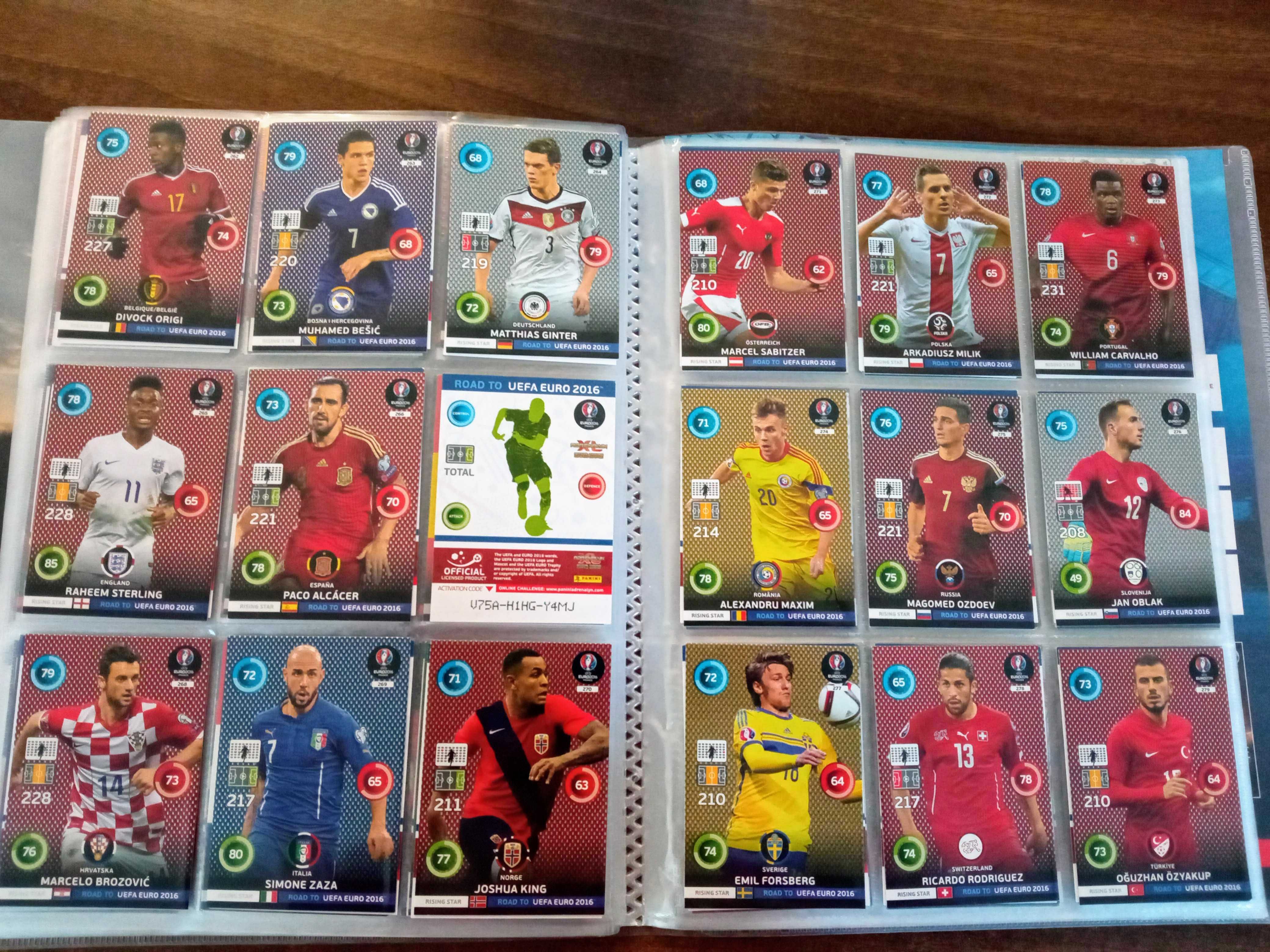 Set cartonase Road to UEFA EURO 2016. Adrenalyn XL (Panini)2