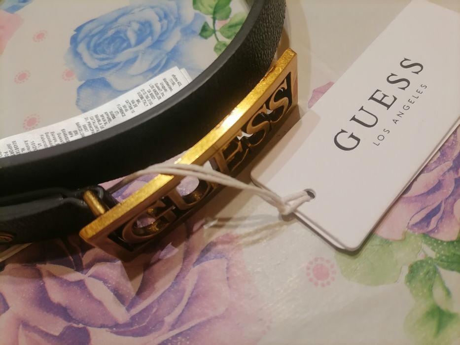 GUESS Оригинал Нови Дамски Колани от Естествена Кожа 105см.